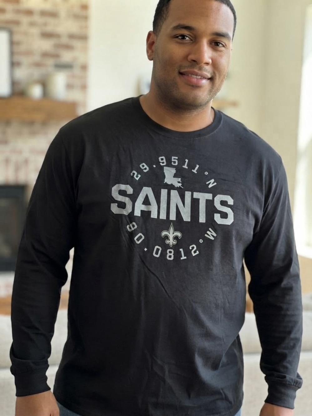 New Orleans Saints NFL Team Apparel Long Sleeve T-Shirt Size 3XL NWT